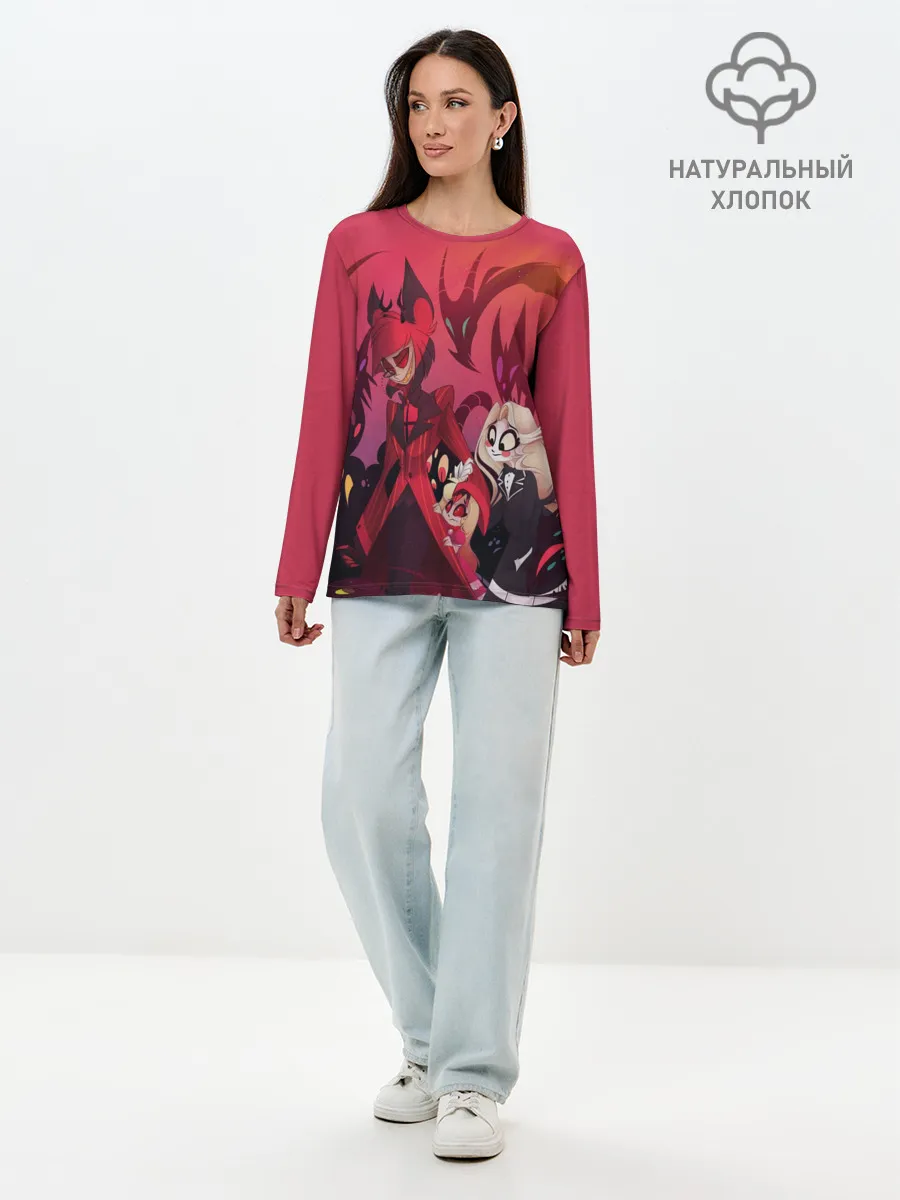 Лонгслив женский. Хлопок / ОТЕЛЬ ХАЗБИН