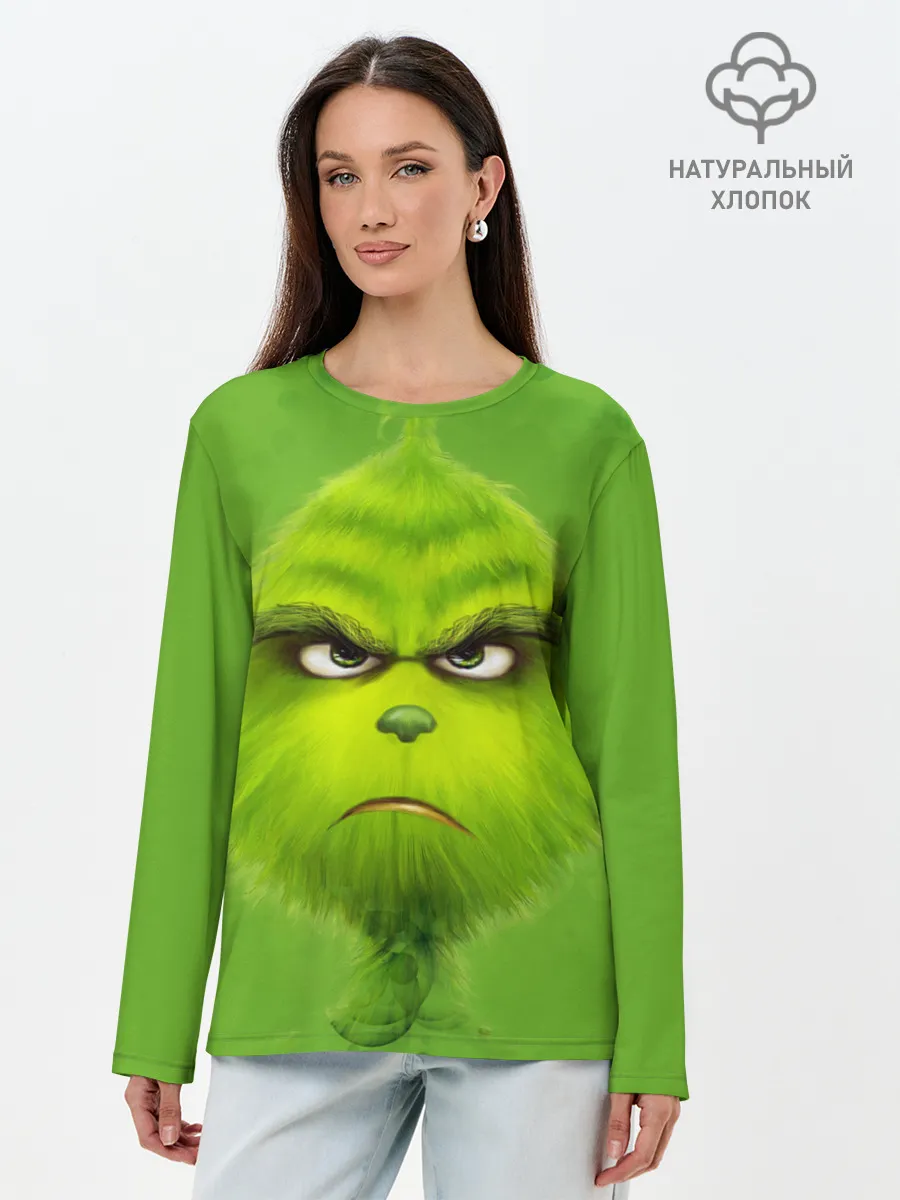Лонгслив женский. Хлопок / The Grinch