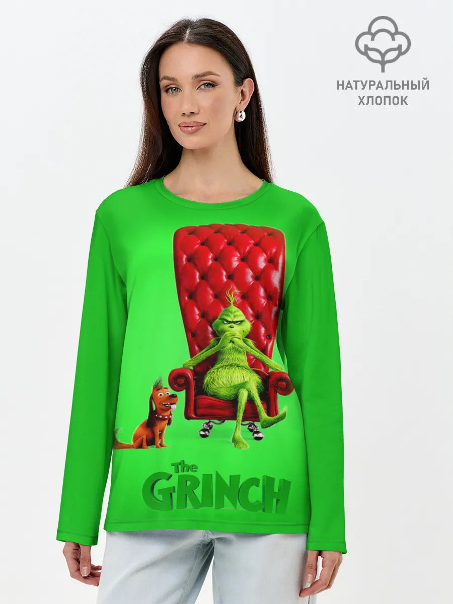 Лонгслив женский. Хлопок / The Grinch