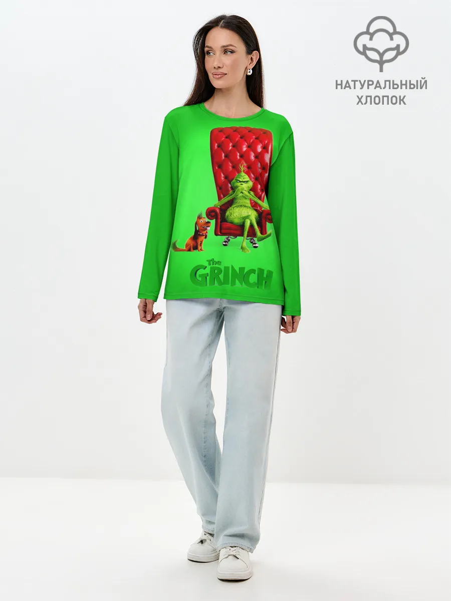 Лонгслив женский. Хлопок / The Grinch