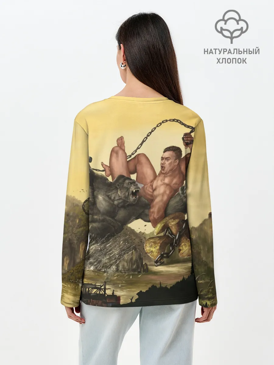 Лонгслив женский. Хлопок / Aniki Fight Art