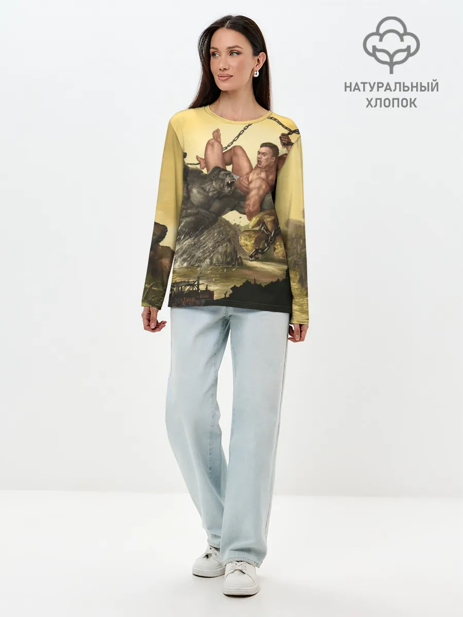 Лонгслив женский. Хлопок / Aniki Fight Art