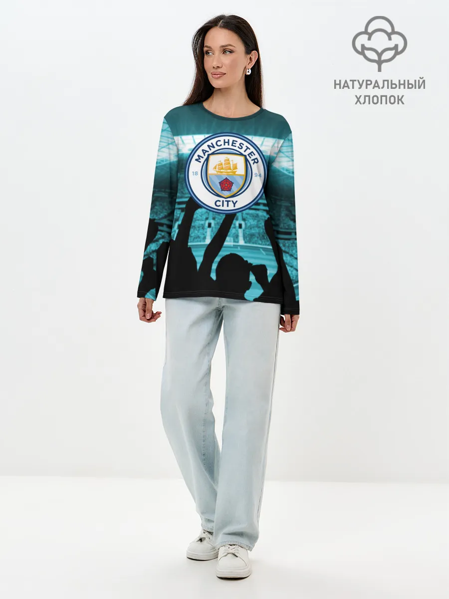 Лонгслив женский. Хлопок / Manchester City