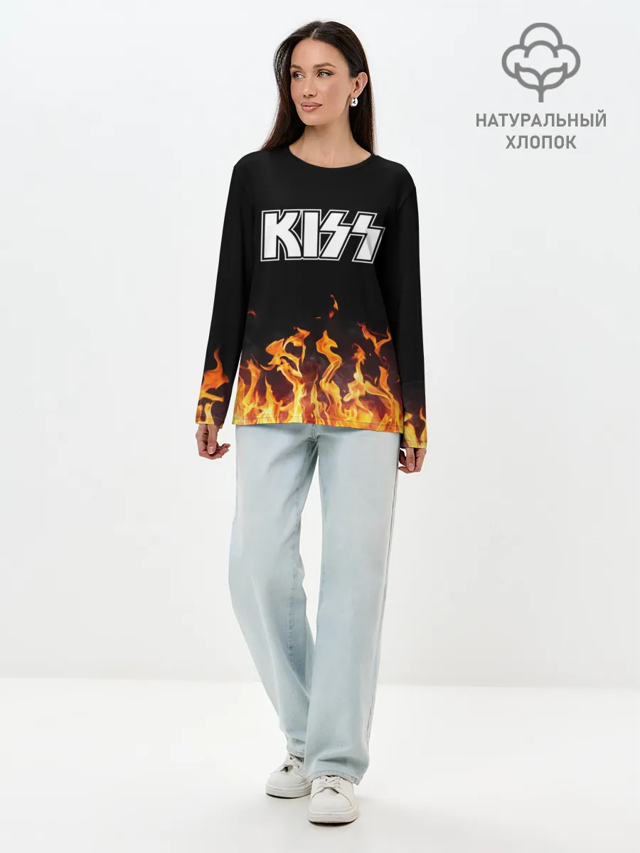 Лонгслив женский. Хлопок / Kiss