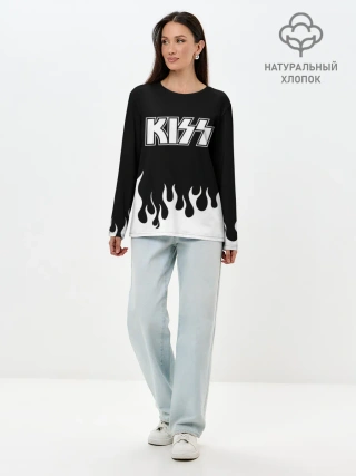 Лонгслив женский. Хлопок / Kiss