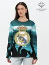 Лонгслив женский. Хлопок / Real Madrid