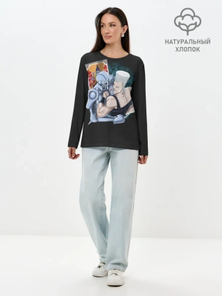 Лонгслив женский. Хлопок / Приключения ДжоДжо