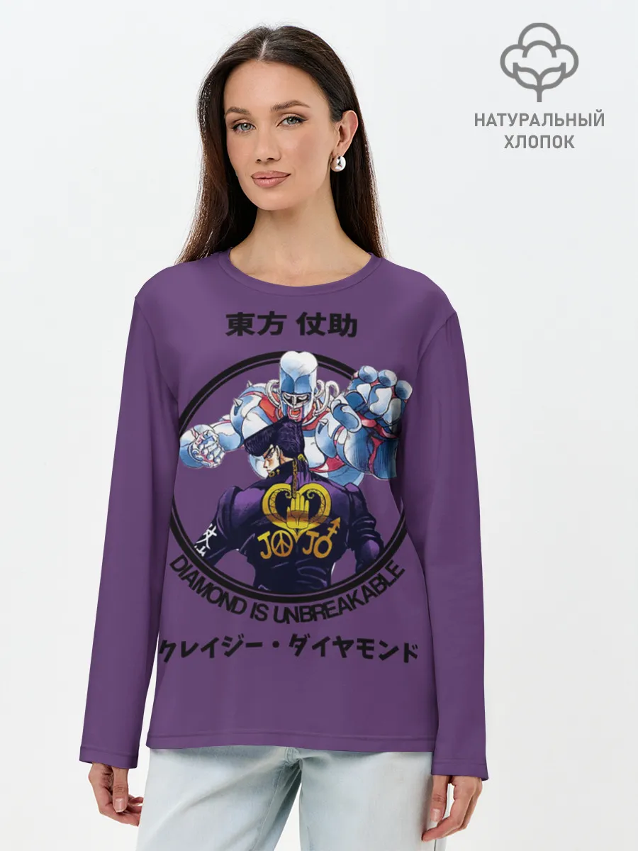 Лонгслив женский. Хлопок / Приключения ДжоДжо
