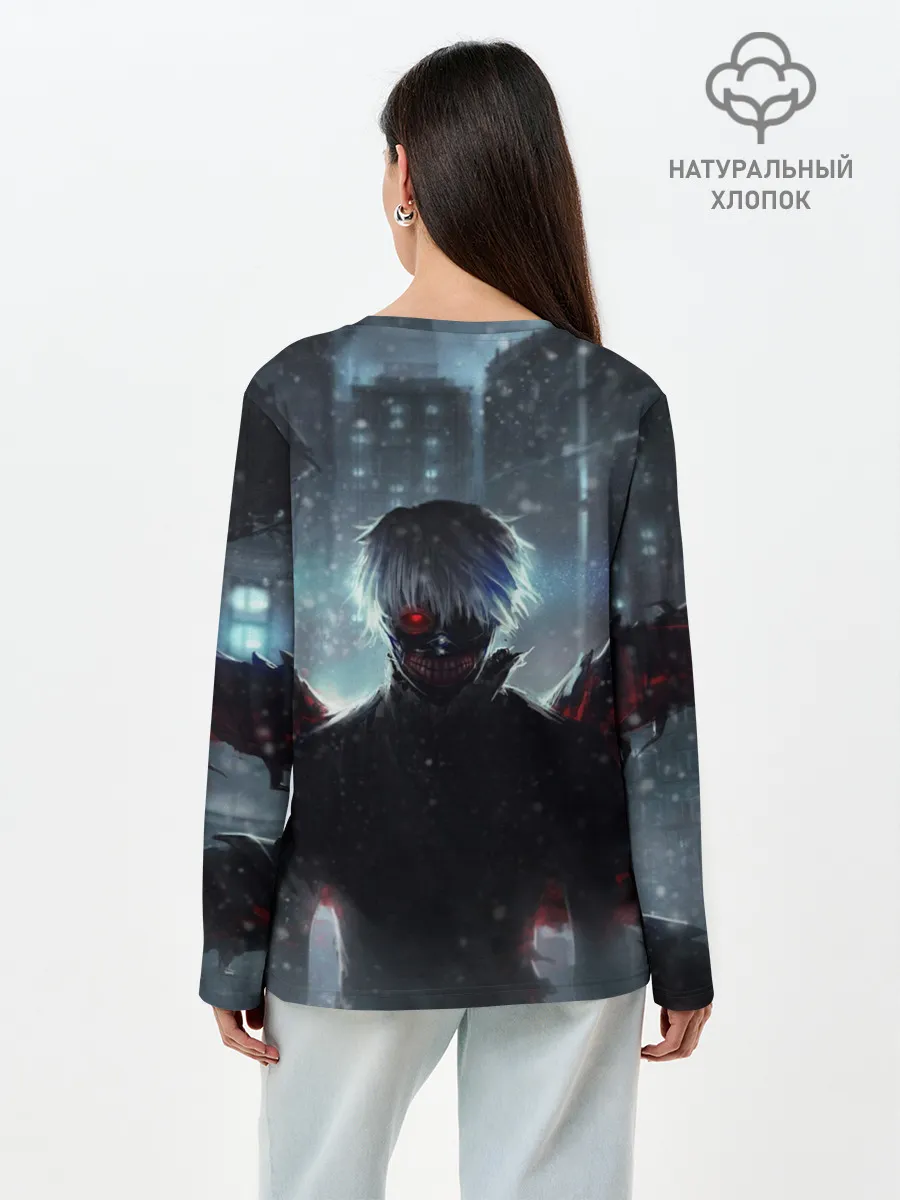 Лонгслив женский. Хлопок / Токийский Гуль