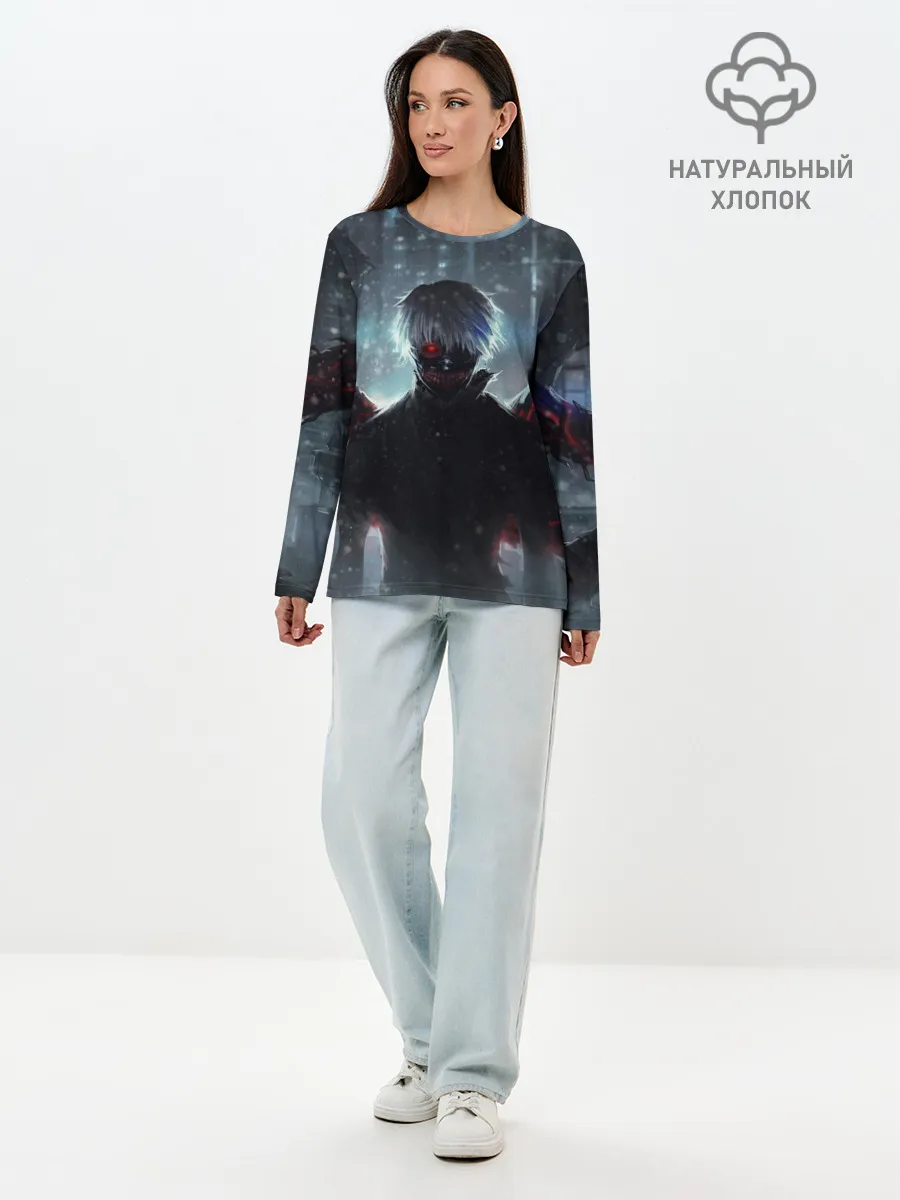 Лонгслив женский. Хлопок / Токийский Гуль