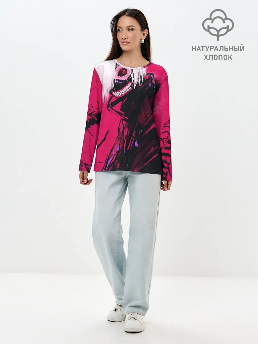 Лонгслив женский. Хлопок / Токийский Гуль
