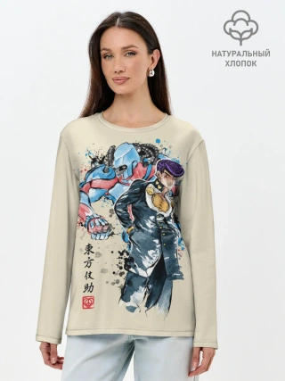 Лонгслив женский. Хлопок / Приключения ДжоДжо