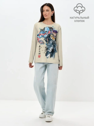 Лонгслив женский. Хлопок / Приключения ДжоДжо