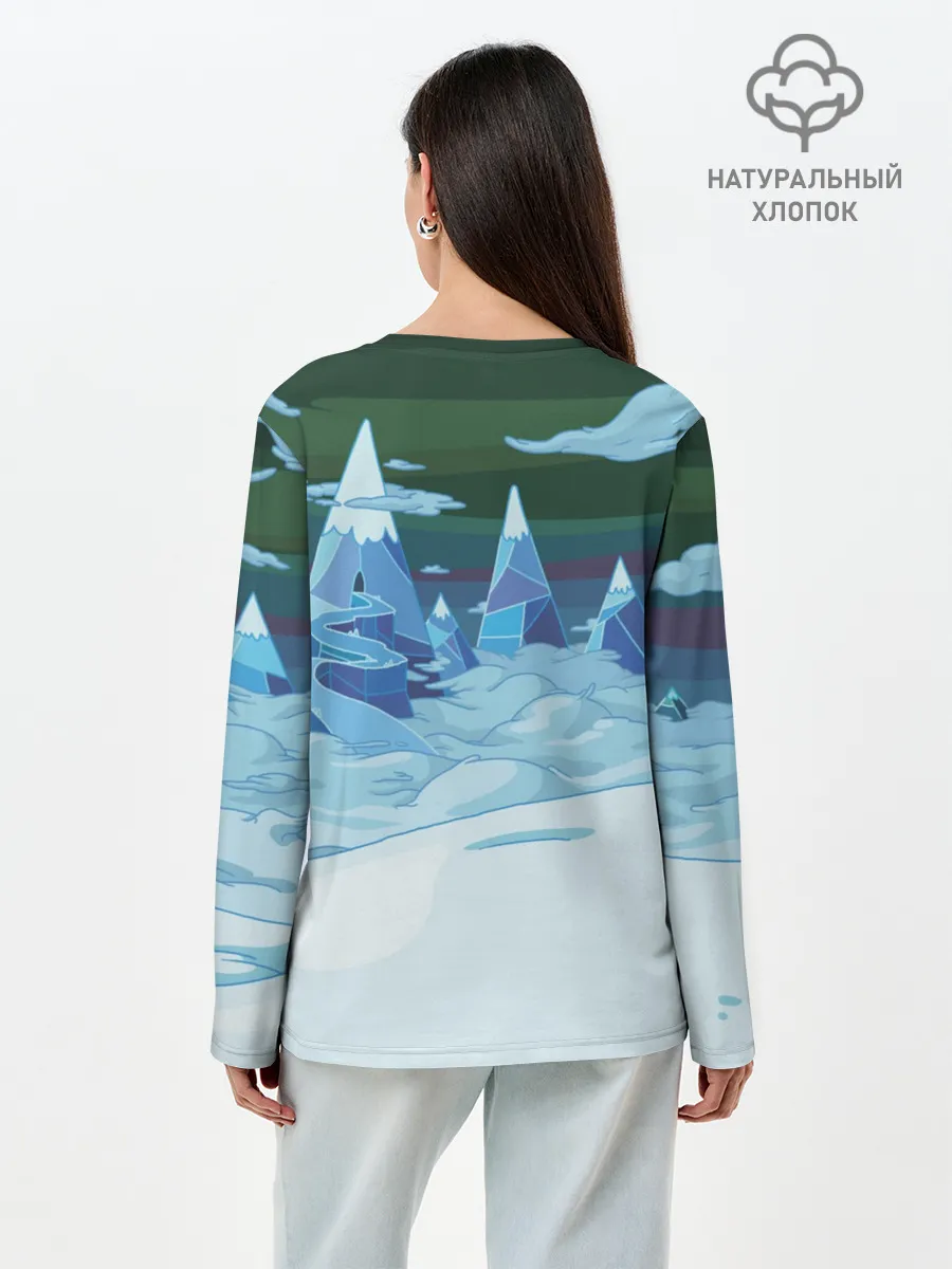 Лонгслив женский. Хлопок / Finn on Jake