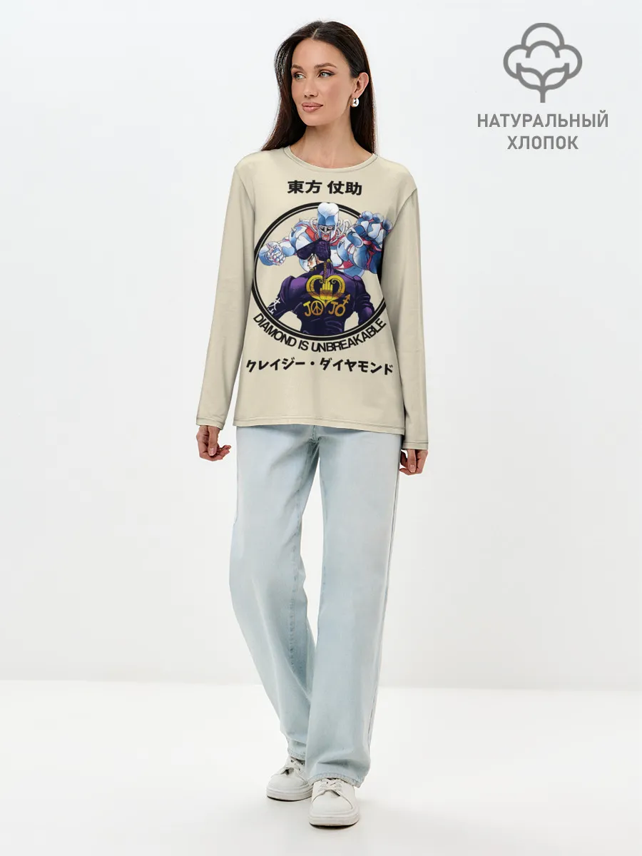 Лонгслив женский. Хлопок / Приключения ДжоДжо