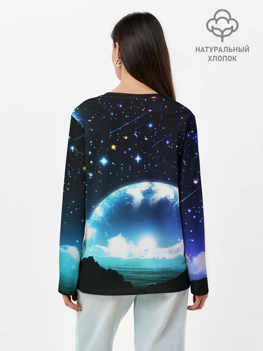 Лонгслив женский. Хлопок / ЛУНА
