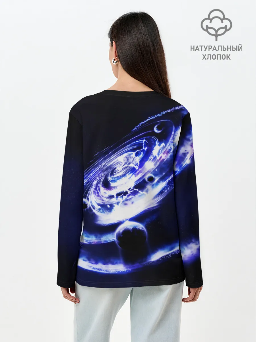Лонгслив женский. Хлопок / GALAXY