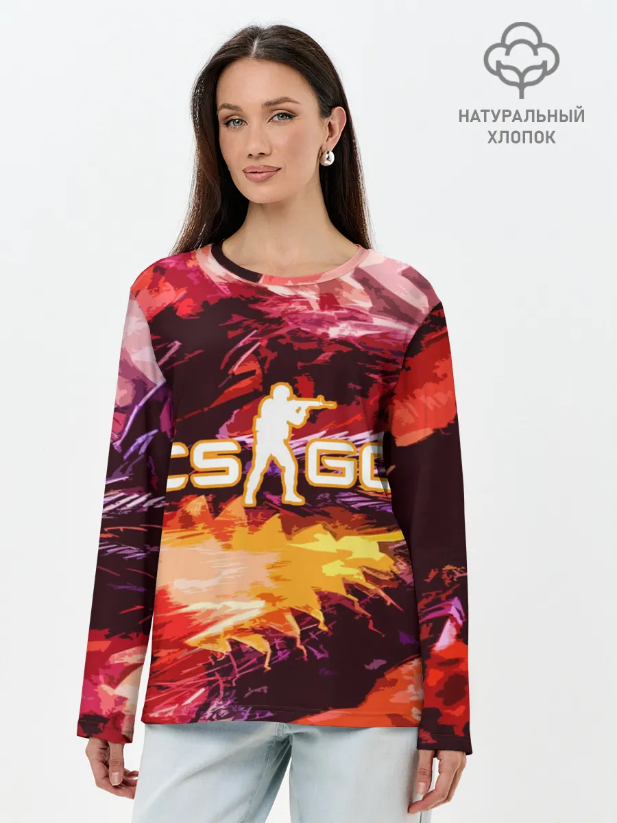 Лонгслив женский. Хлопок / CS GO