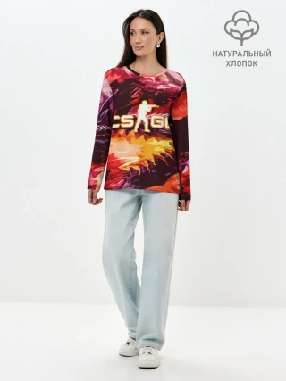 Лонгслив женский. Хлопок / CS GO