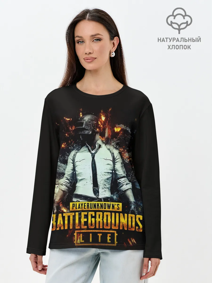Лонгслив женский. Хлопок / PUBG Lite