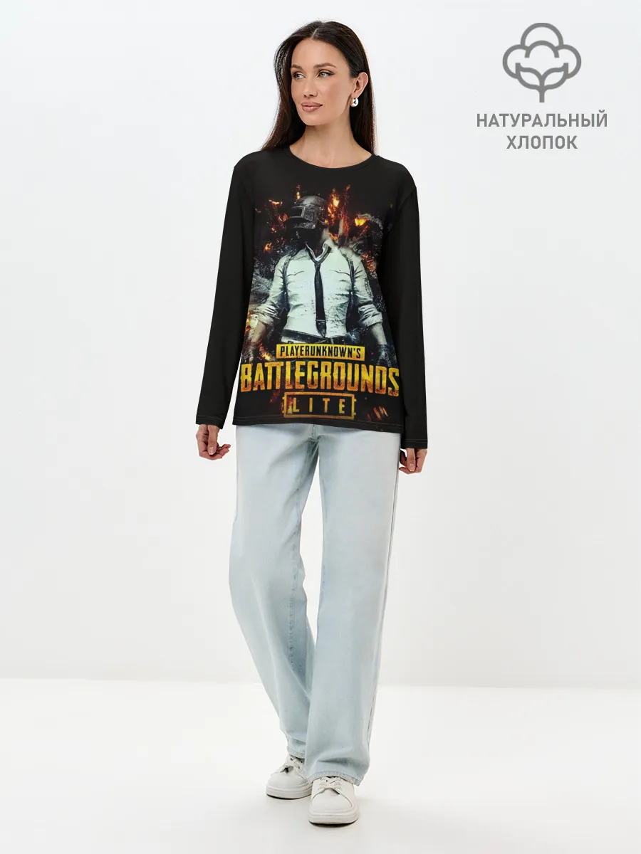 Лонгслив женский. Хлопок / PUBG Lite