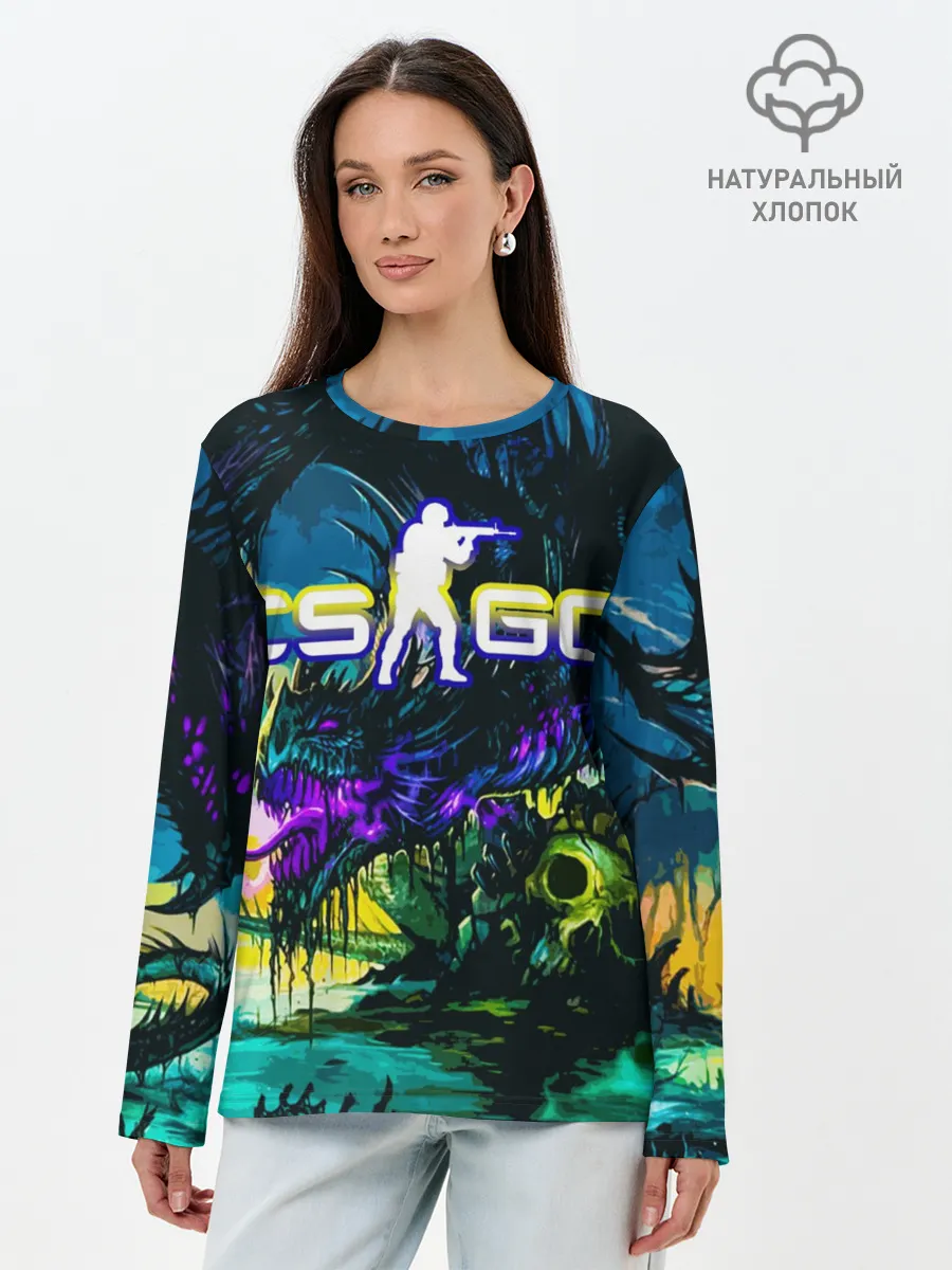 Лонгслив женский. Хлопок / CS GO