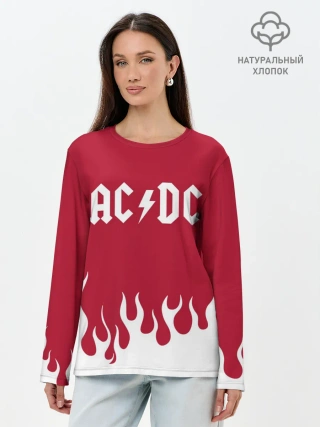 Лонгслив женский. Хлопок / AC DC