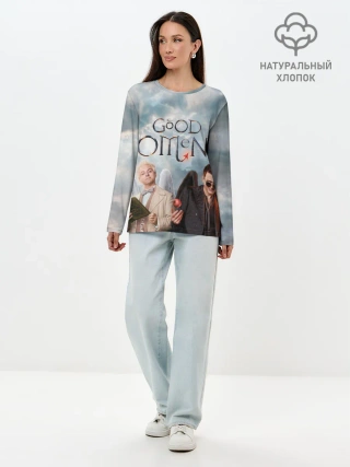Лонгслив женский. Хлопок / Good Omens