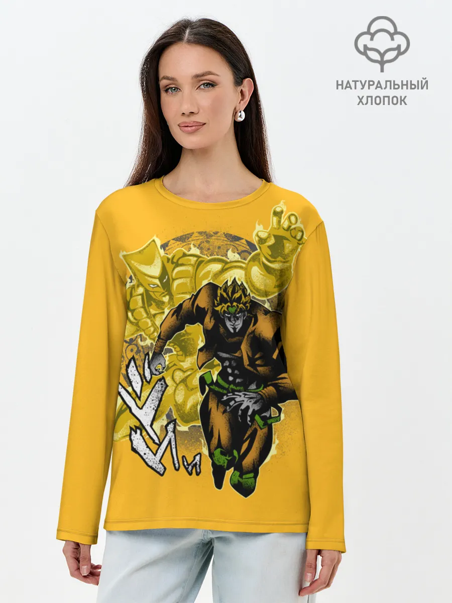 Лонгслив женский. Хлопок / Приключения ДжоДжо