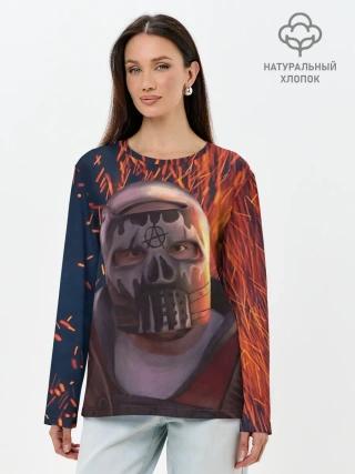 Лонгслив женский. Хлопок / Sparks Rust