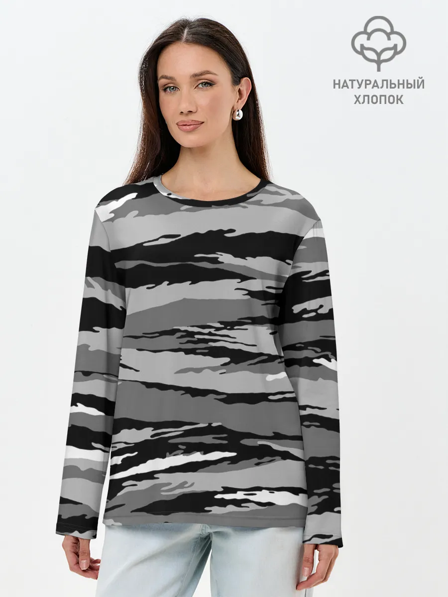 Лонгслив женский. Хлопок / ОМОН