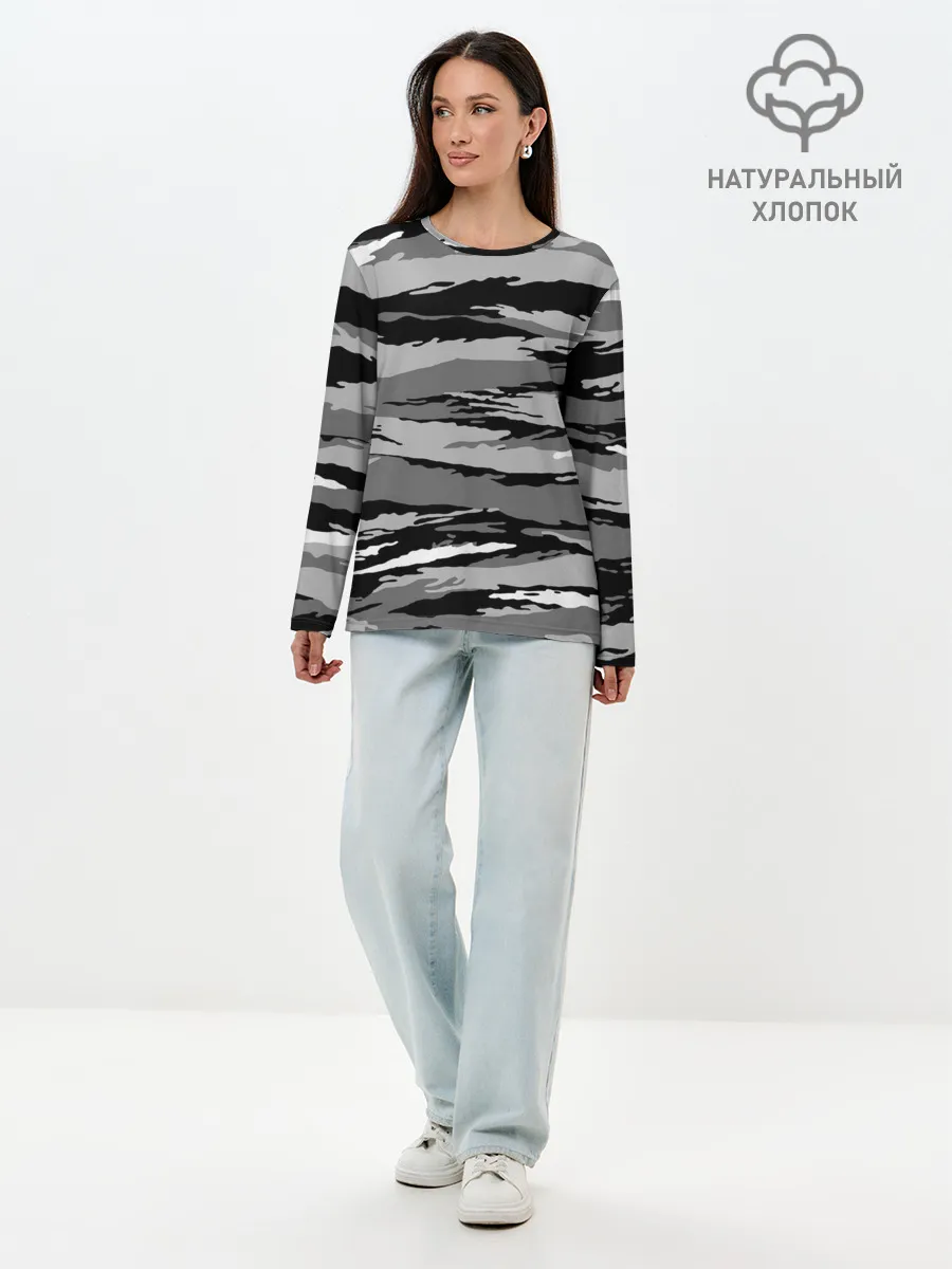 Лонгслив женский. Хлопок / ОМОН