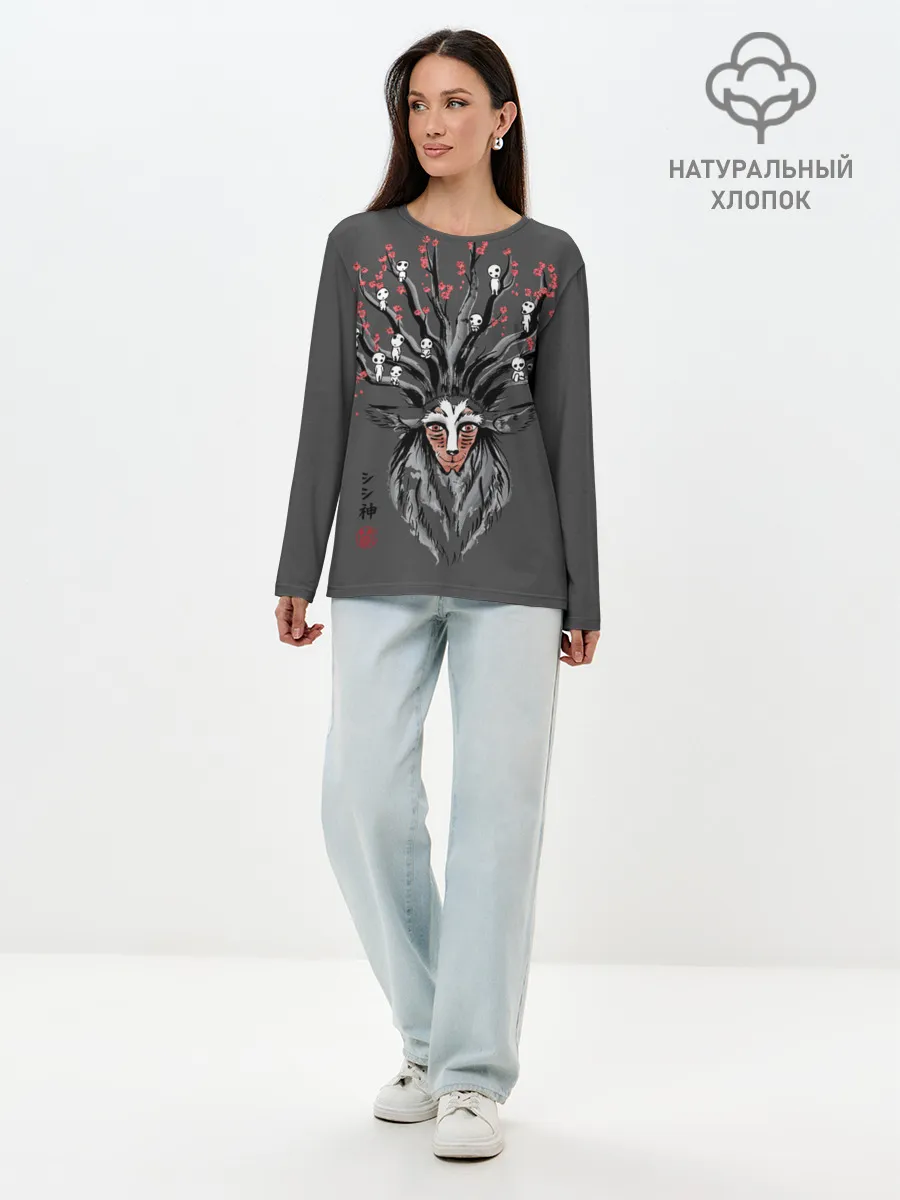 Лонгслив женский. Хлопок / Princess Mononoke