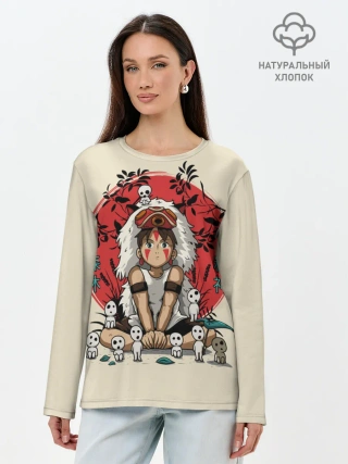 Лонгслив женский. Хлопок / Princess Mononoke