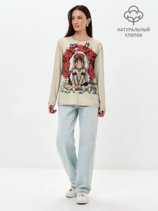 Лонгслив женский. Хлопок / Princess Mononoke