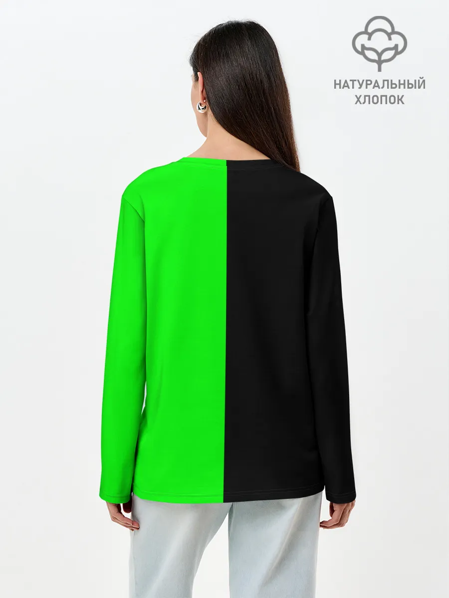 Лонгслив женский. Хлопок / Minecraft