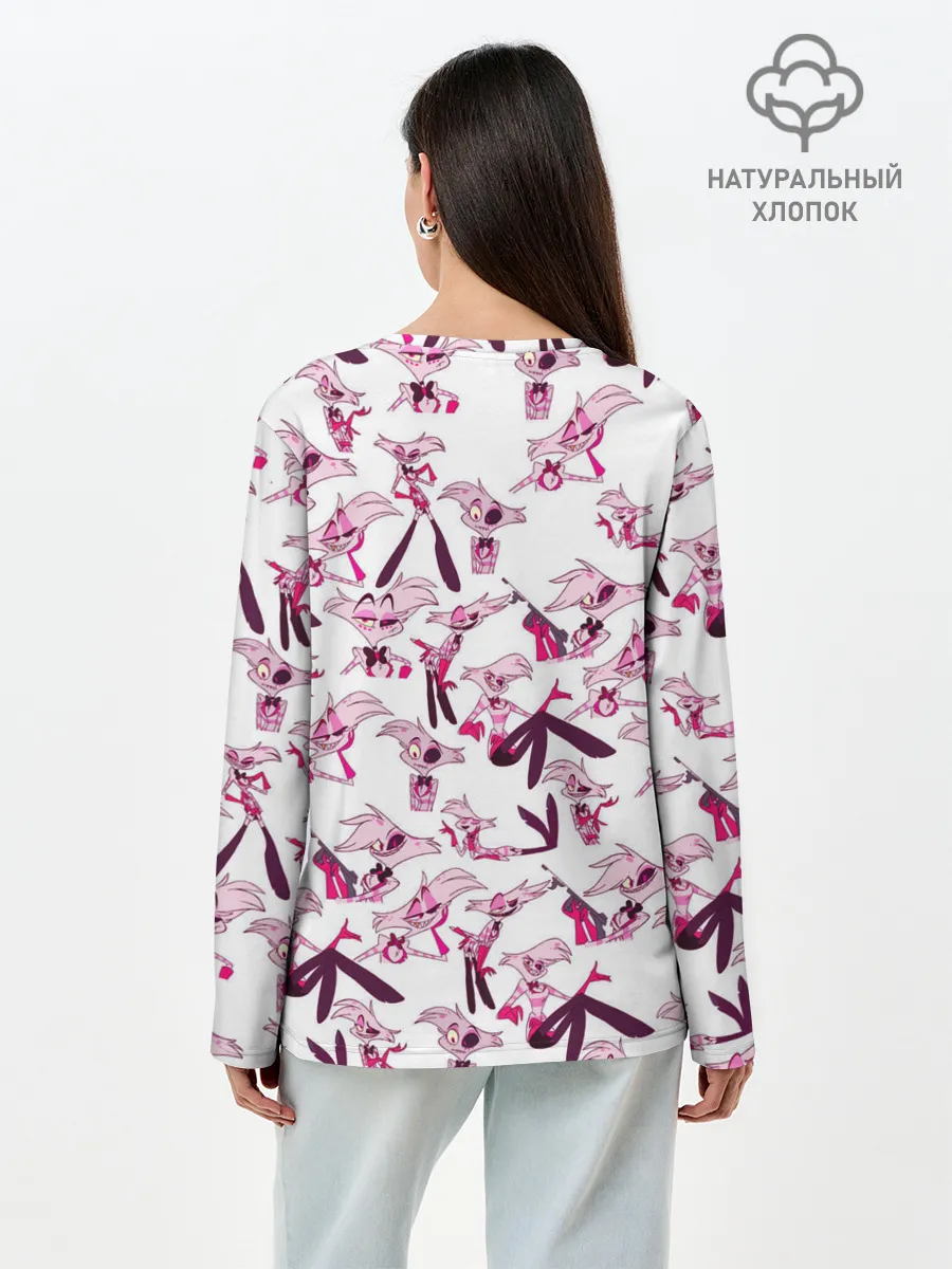 Лонгслив женский. Хлопок / Hazbin Hotel: Angel Dust