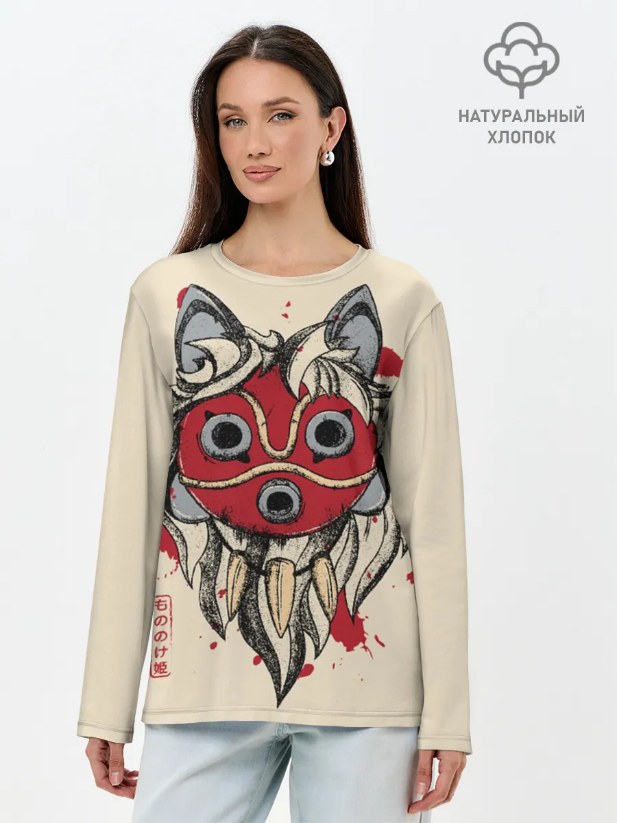 Лонгслив женский. Хлопок / Princess Mononoke