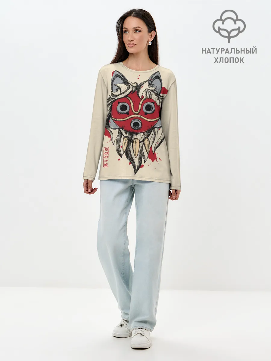 Лонгслив женский. Хлопок / Princess Mononoke