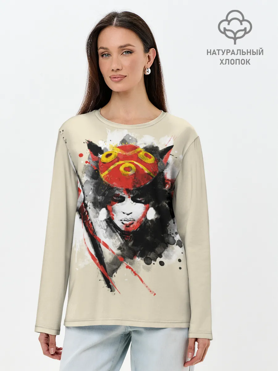 Лонгслив женский. Хлопок / Princess Mononoke