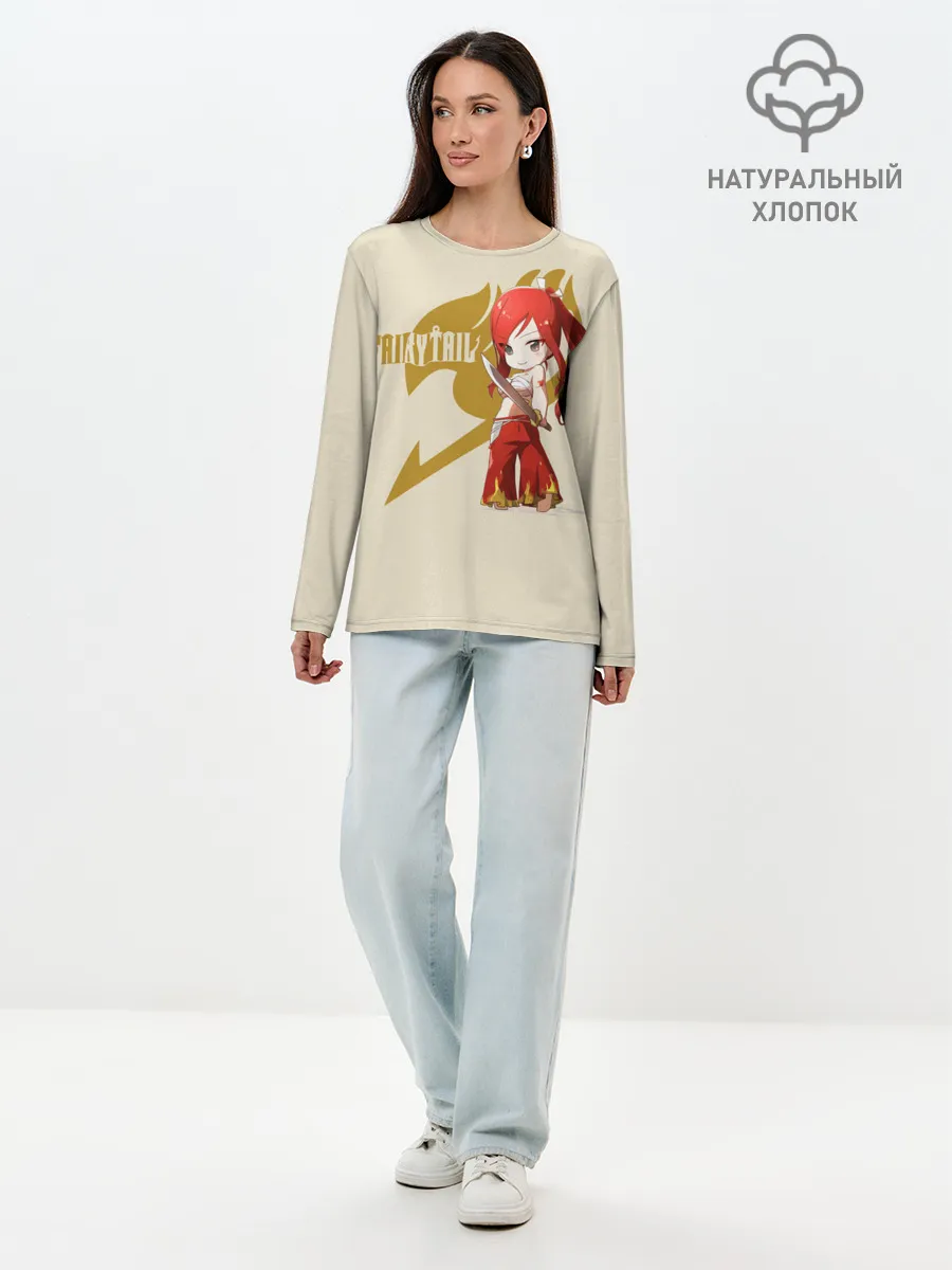 Лонгслив женский. Хлопок / Хвост Феи