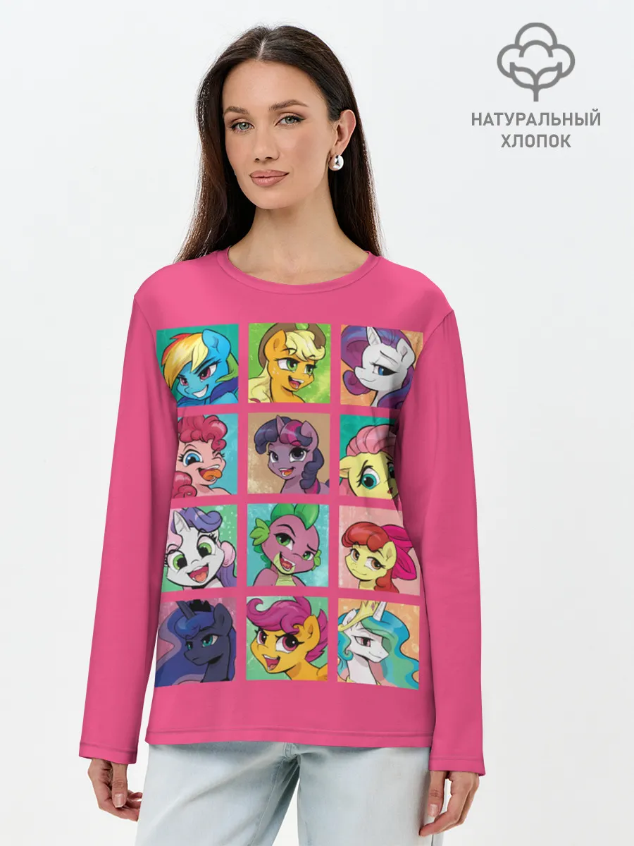 Лонгслив женский. Хлопок / My little pony
