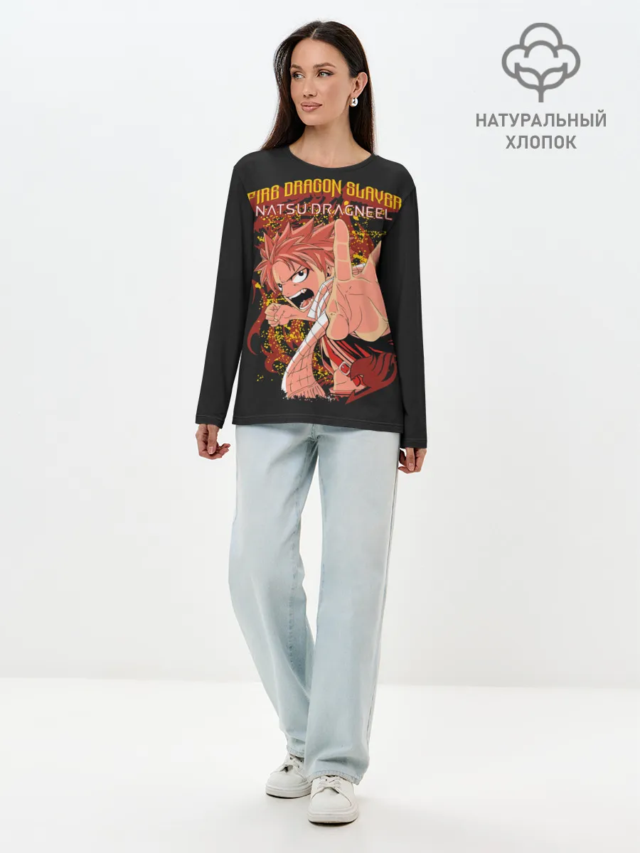 Лонгслив женский. Хлопок / Dragon Slayer