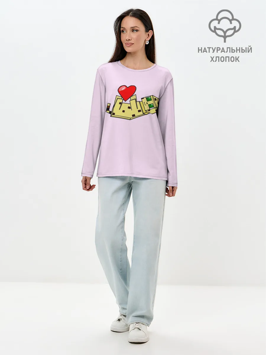 Лонгслив женский. Хлопок / MINECRAFT