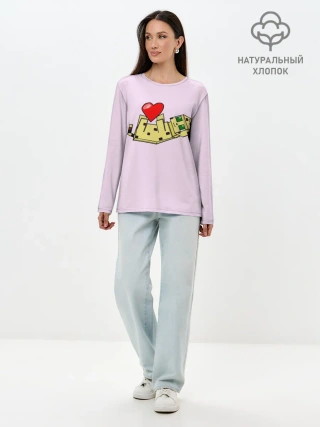 Лонгслив женский. Хлопок / MINECRAFT