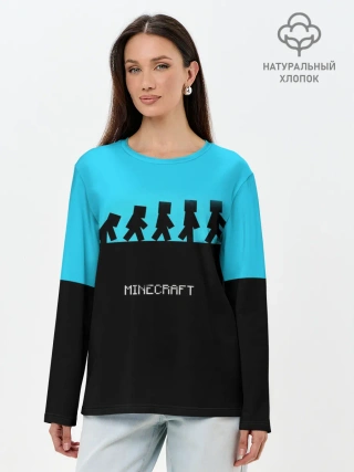 Лонгслив женский. Хлопок / MINECRAFT