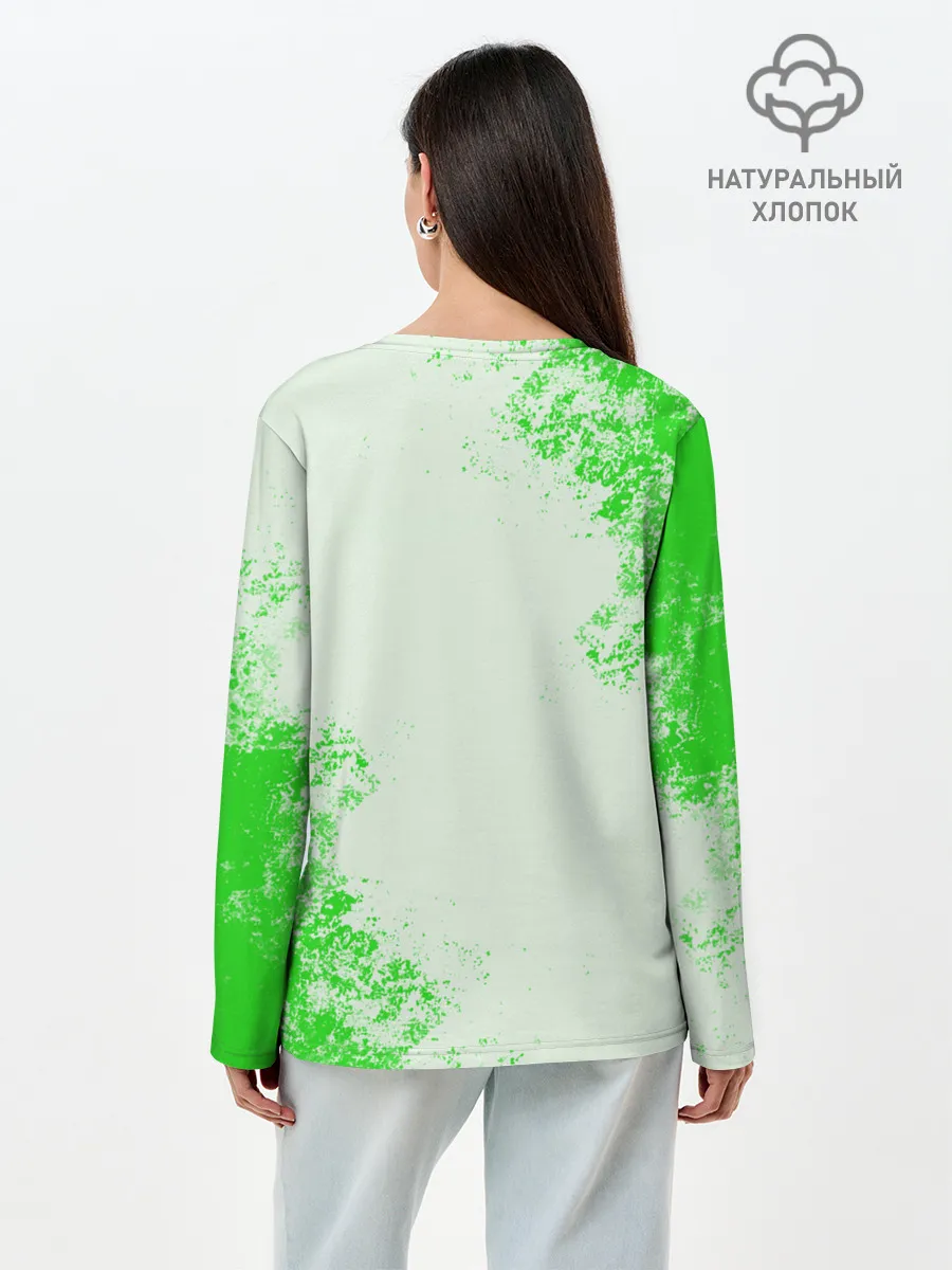 Лонгслив женский. Хлопок / MINECRAFT CREEPER