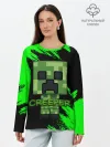 Лонгслив женский. Хлопок / MINECRAFT CREEPER