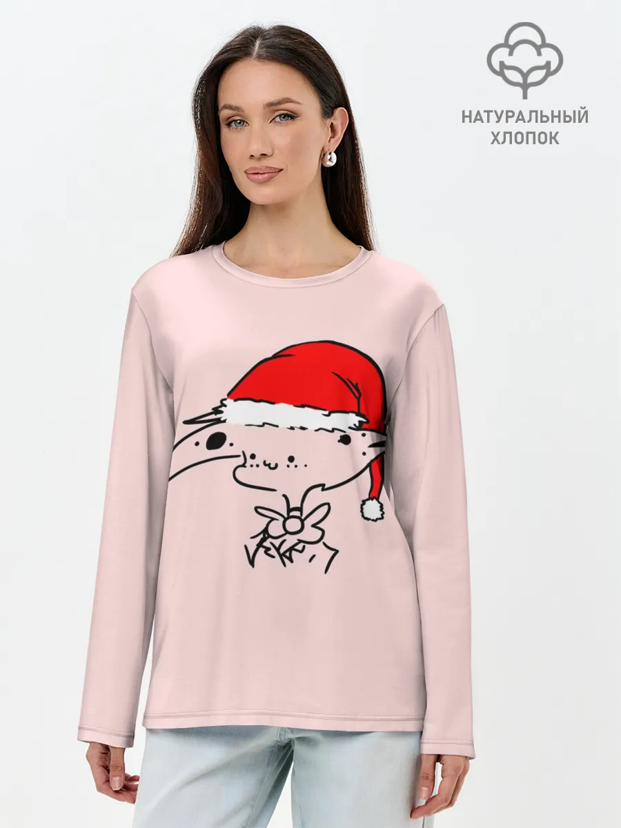 Лонгслив женский. Хлопок / Отель Хазбин