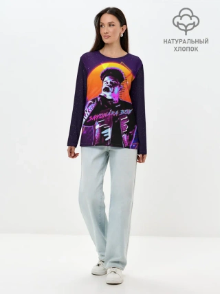 Лонгслив женский. Хлопок / Сайонара бой